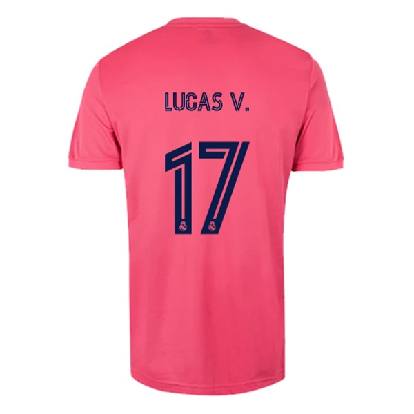 Camiseta Real Madrid Segunda Equipación NO.17 Lucas V. 2020-2021 Rosa